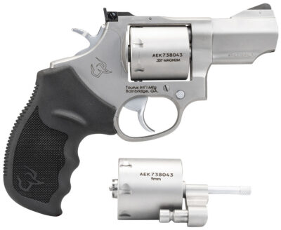 Taurus 2-692029 692  Medium Frame 357 Mag/38 Special +P/9mm 7 Shot 2.50″ Matte Stainless Cylinder/Frame/Barrel Transfer Bar Safety