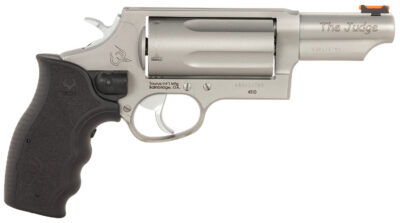 Taurus 2-441039MAGVL Judge w/Laser Compact 45 Colt (Long Colt)/410 Bore 3″ Chamber 5rd 3″ Stainless Steel Barrel, Cylinder & Frame, Viridian Laser, Transfer Bar Safety