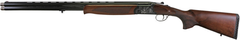 Iver Johnson Arms IJ60020 IJ600 20 Gauge Break Open 3″ 2rd 28″ Over/Under Vent Rib Barrel, Matte Black Chromed w/Engraving Steel Receiver, Fixed Walnut Checkered Wood Stock & Forend Iver Johnson Arms IJ60020 IJ600 20 Gauge Break Open 3″ 2rd 28″ Over/Under Vent Rib Barrel, Matte Black Chromed w/Engraving Steel Receiver, Fixed Walnut Checkered Wood Stock & Forend