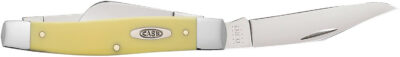 Case 00203 Stockman  Large Folding Clip Point/Spey Plain Tumble Polish Carbon Steel Blade/Smooth Yellow Synthetic Handle