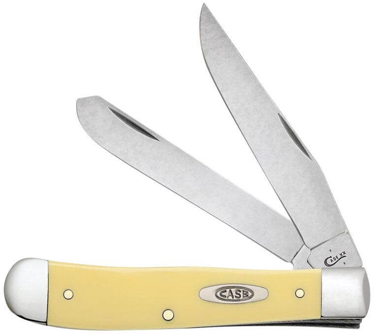 Case 30114 Trapper Folding Clip Point/Spey Plain Mirror Polished Carbon Steel Blade/Smooth Yellow Synthetic Handle Case 30114 Trapper Folding Clip Point/Spey Plain Mirror Polished Carbon Steel Blade/Smooth Yellow Synthetic Handle