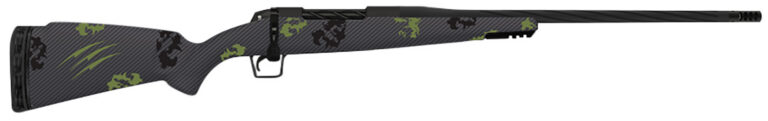 Fierce Firearms TWROG270WIN24BF Twisted Rogue 270 Win 24″ Armour Lube Black Steel Threaded Barrel, Drilled & Tapped Steel Receiver, LR Negative Comb Forest Camo Carbon Fiber Stock
