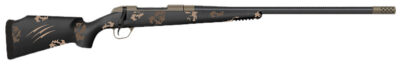 Fierce Firearms FCTRG7MMBC20BS CT Rage  Full Size 7mm BC 3+1 20″ Black Carbon Fiber Match Grade Threaded Barrel, Black Cerakote Drilled & Tapped Titanium Receiver, Monte Carlo Carbon Fiber Stock