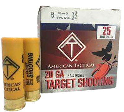ATI  Target Load  20Gauge 2.75″ 7/8oz 8Shot 25 Per Box/10 Case
