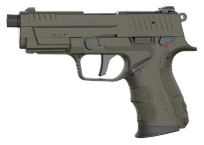 Retay USA RXP22OD10TH RXP  22 LR 10+1 4″ Black Threaded Barrel, OD Green Cerakote RMR/RMSc Optic Ready/Serrated Slide, OD Green Cerakote Polymer Frame w/Accessory Rail, Textured Grip