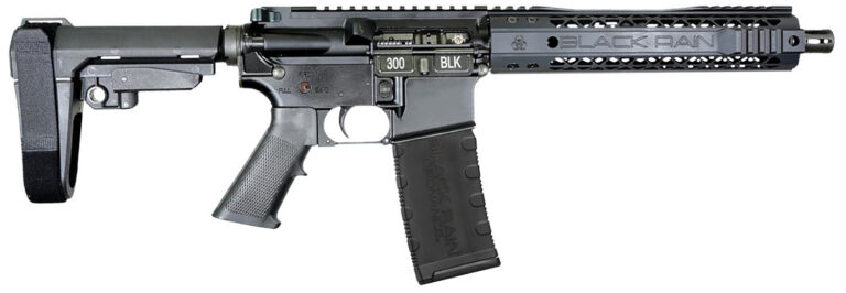 Black Rain Ordnance  Spec15  5.56 NATO 30+1 10.50″ Black Nitride Steel Barrel, 10″ M-LOK Handguard, Black Anodized Aluminum Picatinny Rail Receiver, Tactical SBA3 Brace, Black G.I. Grip
