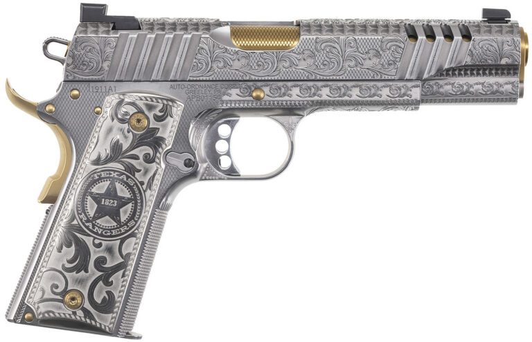 Auto-Ordnance 1911TCAC17 Texas Ranger Special Edition 45 ACP 7+1 5″ Gold Plated PVD Auto-Ordnance 1911TCAC17 Texas Ranger Special Edition 45 ACP 7+1 5″ Gold Plated PVD