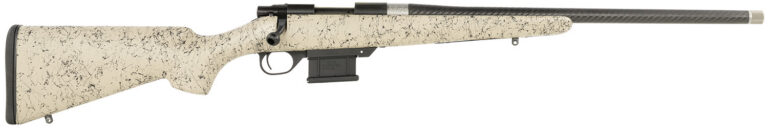 Howa HCE6ARCTAN 1500 Carbon Elevate 6mm ARC 22″ Carbon Fiber Wrapped Threaded Barrel, Black Drilled & Tapped Steel Receiver, Fixed Stocky’s Tan w/Black Webbing Synthetic Stock, Right Hand