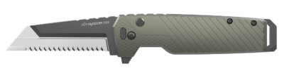 Outdoor Edge XDS430AC Razor XD4  3″ Folding Serrated 420J2 SS Blade Green