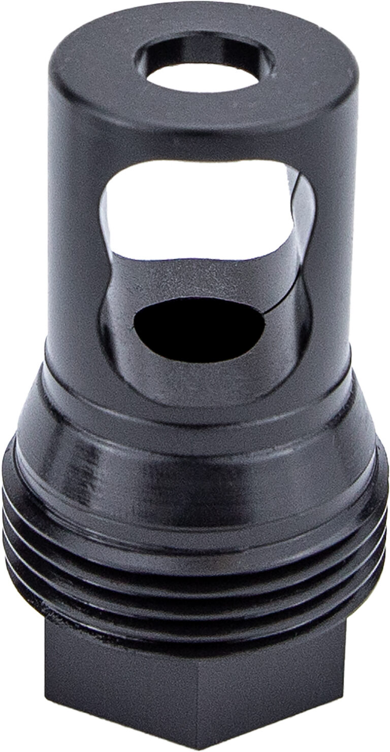 Kgm Suppressors A-TMB50-S-2 R50T Taper Muzzle Brake Black Nitride Steel 7/8″x14 Threads Kgm Suppressors A-TMB50-S-2 R50T Taper Muzzle Brake Black Nitride Steel 7/8″x14 Threads