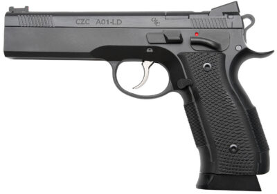 Cz Custom Shop 96336 A01-LD  9mm Luger 19+1 5″ Match Grade Bull Barrel, Black Optic Cut/Serrated Steel Slide, Black Polycoat Steel Frame w/Beavertail, Black G10 Grip, Long Dustcover