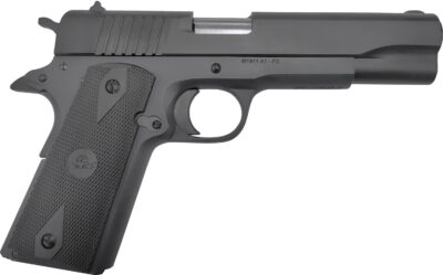 Rock Island 56867 GI  Sports South Exclusive Full Size Frame 10mm Auto 8+1 5″ Black Bull Barrel, Black Parkerized Serrated Steel Slide, Black Parkerized Steel Frame w/Beavertail, Black Rubber Grip