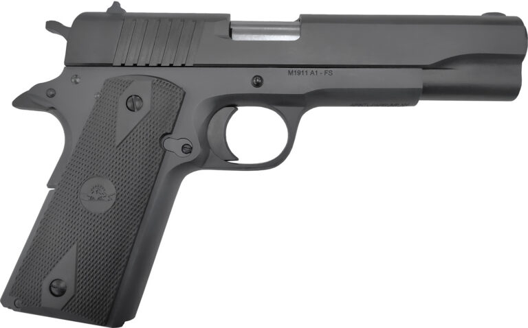 Rock Island 56867 GI  Sports South Exclusive Full Size Frame 10mm Auto 8+1 5″ Black Bull Barrel, Black Parkerized Serrated Steel Slide, Black Parkerized Steel Frame w/Beavertail, Black Rubber Grip