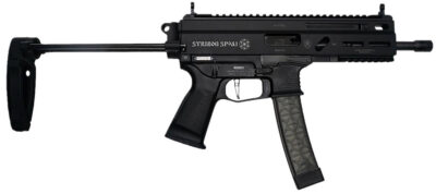 Grand Power 850003223131 SP9A1 Stribog 9mm Luger 30+1 8″ Black Threaded Barrel, M-LOK Handguard, Black Aluminum Picatinny Rail Receiver, Black PDW Tailhook Brace, Black Polymer Grip, Thread Protector
