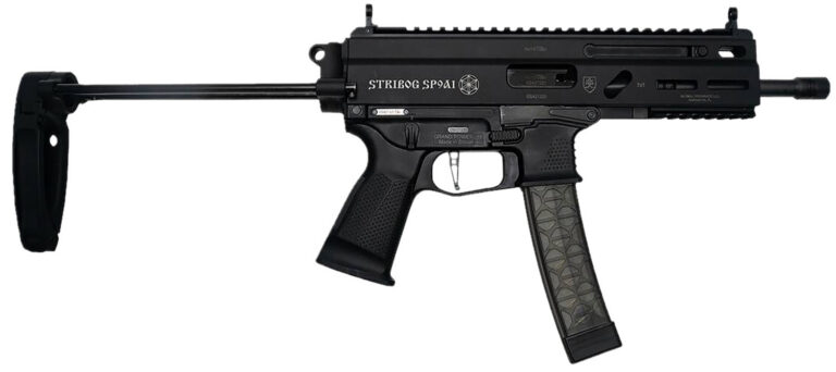 Grand Power 850003223131 SP9A1 Stribog 9mm Luger 30+1 8″ Black Threaded Barrel, M-LOK Handguard, Black Aluminum Picatinny Rail Receiver, Black PDW Tailhook Brace, Black Polymer Grip, Thread Protector Grand Power 850003223131 SP9A1 Stribog 9mm Luger 30+1 8″ Black Threaded Barrel, M-LOK Handguard, Black Aluminum Picatinny Rail Receiver, Black PDW Tailhook Brace, Black Polymer Grip, Thread Protector