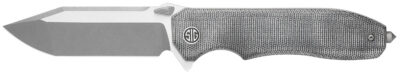 Sig Sauer Knives VA9SBT Validus  3.78″ Folding Modified Tanto Plain Dark Acid Stonewash/Satin M390 Steel Blade, 4.76″ Salt & Pepper Canvas Micarta Handle