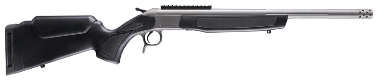 CVA CR4439S Scout Takedown 35 Whelen 1rd 22″ Stainless Fluted Threaded Barrel, Stainless Steel Receiver w/Picatinny Rail, Adj Comb & LOP Black Synthetic Stock