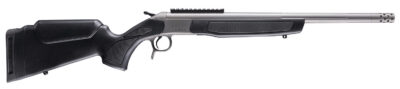 CVA CR4445S Scout Takedown 444 Marlin 1rd 22″ Stainless Fluted Threaded Barrel, Stainless Steel Receiver w/Picatinny Rail, Adj Comb & LOP Black Synthetic Stock