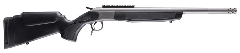 CVA CR4445S Scout Takedown 444 Marlin 1rd 22″ Stainless Fluted Threaded Barrel, Stainless Steel Receiver w/Picatinny Rail, Adj Comb & LOP Black Synthetic Stock