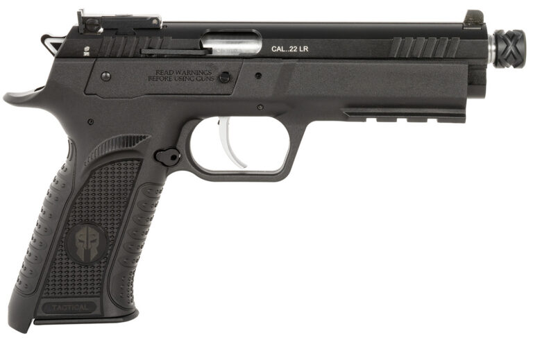 Tanfoglio TFFTAC22AS Force Tactical 22 LR 10+1 4.40″ Threaded Barrel, Black Serrated Slide, Black Polymer Frame w/Beavertail & Picatinny Rail, Black Polymer Grip Tanfoglio TFFTAC22AS Force Tactical 22 LR 10+1 4.40″ Threaded Barrel, Black Serrated Slide, Black Polymer Frame w/Beavertail & Picatinny Rail, Black Polymer Grip