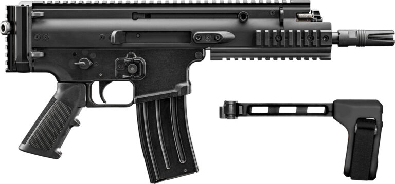 FN 38101884 SCAR 15P 5.56x45mm 10+1 7.50″ Black Black Anodized Picatinny Rail Aluminum Receiver SB Tactical Brace