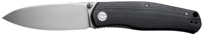 Civivi Knives C22007-1 Sokoke  EDC 3.35″ Folding Drop Point Plain Bead Blasted 14C28N Steel Blade, Black G10 Handle