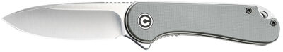 Civivi Knives C907B Elementum  2.96″ Folding Tanto Plain Black Stonewashed D2 Steel Blade, 4.03″ Gray Textured Micarta Handle