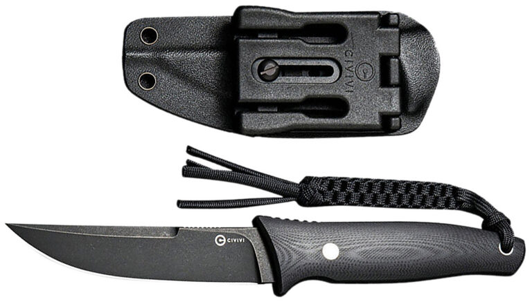 Civivi Knives C19046-3 Tamashii 4.07″ Fixed Straight Back Plain Black Stonewashed D2 Steel Blade, 4.73″ Black Textured G10 Handle Civivi Knives C19046-3 Tamashii 4.07″ Fixed Straight Back Plain Black Stonewashed D2 Steel Blade, 4.73″ Black Textured G10 Handle