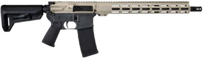 Shark Coast Tactical 300-055-1000-20 Badger  5.56 NATO 30+1 16″ Black Nitride Threaded Barrel, Gray & Tan Cerakote Picatinny Rail Aluminum Receiver, Magpul SL-K Black Polymer Stock, Black Polymer Grip