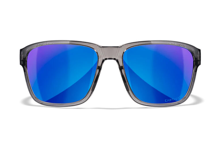 Wiley X AC6TRK09 Trek M/L Blue Mirror Lens Polycarbonate Gloss Crystal Dark Gray Frame Wiley X AC6TRK09 Trek M/L Blue Mirror Lens Polycarbonate Gloss Crystal Dark Gray Frame