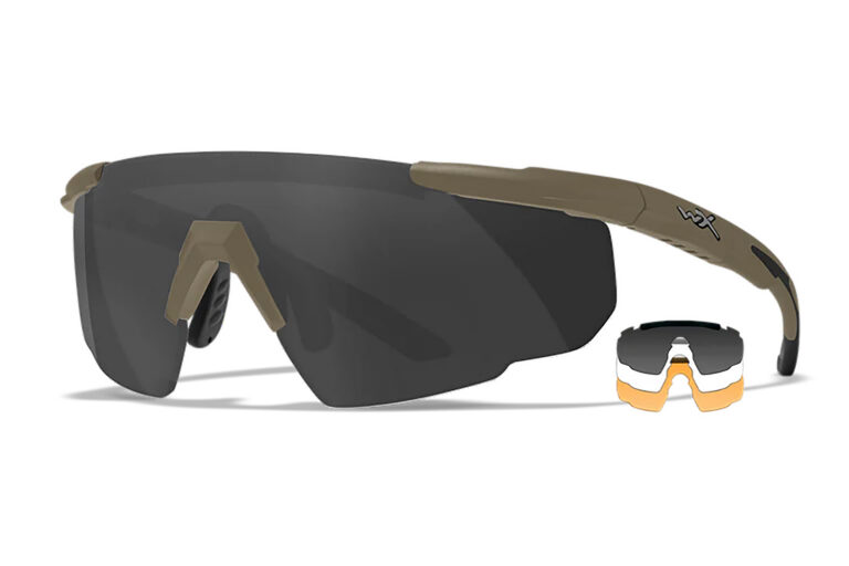 Wiley X 308T Saber Advanced Smoke Gray/Clear/Light Rust Lens Polycarbonate Matte Tan Frame Wiley X 308T Saber Advanced Smoke Gray/Clear/Light Rust Lens Polycarbonate Matte Tan Frame
