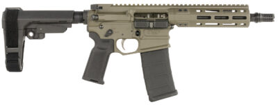 Cobalt Kinetics CKPROLITE30075CKG Pro Lite  300 Blackout 30+1 7.50″ Black Melonite Barrel, CK Green Aluminum Receiver w/Picatinny Rail, Black Polymer SB Tactical SBA3 Brace, Black Polymer Grip