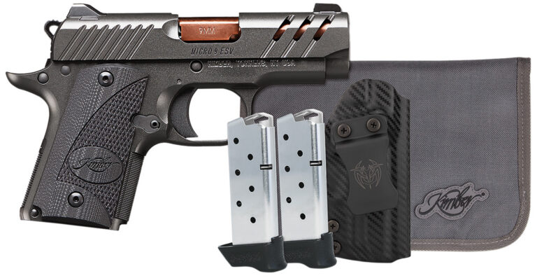Kimber Mfg, Inc 3300254 Micro 9 Bundle 7+1 3.15″ Rose Copper TiN Match Grade Barrel, KimPro II Gray Lightening Cut/Serrated Stainless Steel Slide, Kimpro II Gray Aluminum Frame, Black G10 Grip Kimber Mfg, Inc 3300254 Micro 9 Bundle 7+1 3.15″ Rose Copper TiN Match Grade Barrel, KimPro II Gray Lightening Cut/Serrated Stainless Steel Slide, Kimpro II Gray Aluminum Frame, Black G10 Grip