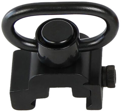 Deluxe QD Rail Mount Psh Btn Swvl 1.25″ Black