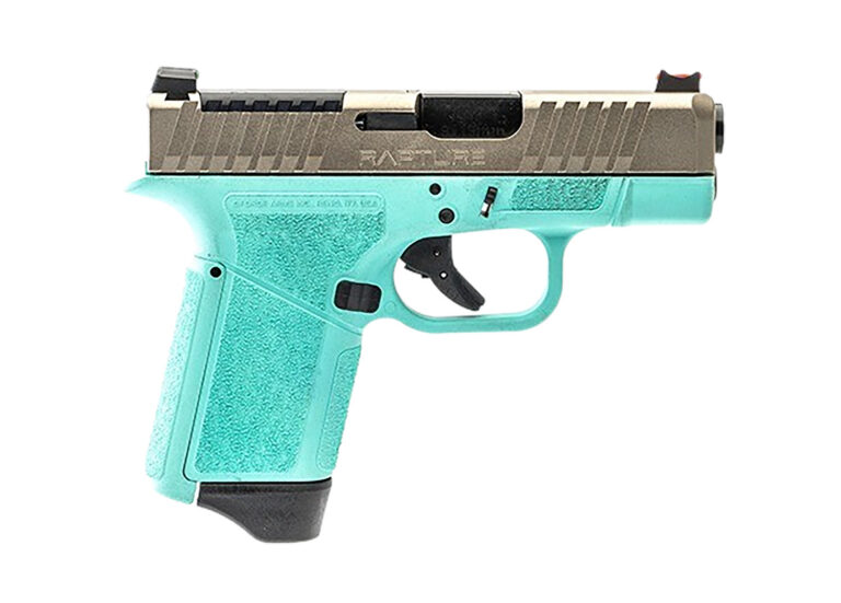 Gforce Arms GF932512RN Rapture Sub-Compact Frame 9mm Luger 12+1 3.25″ Black Barrel, Nickel Steel Optic Cut/Serrated Slide, Robin Egg Blue Cerakote Polymer Frame, Shield RMSc/RMR Footprint Gforce Arms GF932512RN Rapture Sub-Compact Frame 9mm Luger 12+1 3.25″ Black Barrel, Nickel Steel Optic Cut/Serrated Slide, Robin Egg Blue Cerakote Polymer Frame, Shield RMSc/RMR Footprint
