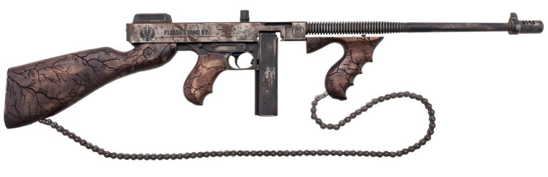 Thompson T150DC8 1927A-1 Wastelander .45 Cal 50+1 18″ Finned Barrel, Aluminum Receiver, Fixed Stock