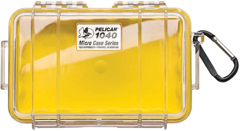 Pelican 1040027100 Micro Case  Yellow/Clear Polycarbonate 7.50″ Long