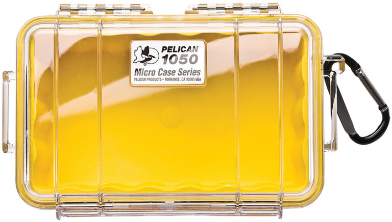 Pelican 1050027100 Micro Case  Yellow/Clear Polycarbonate 7.99″ Long