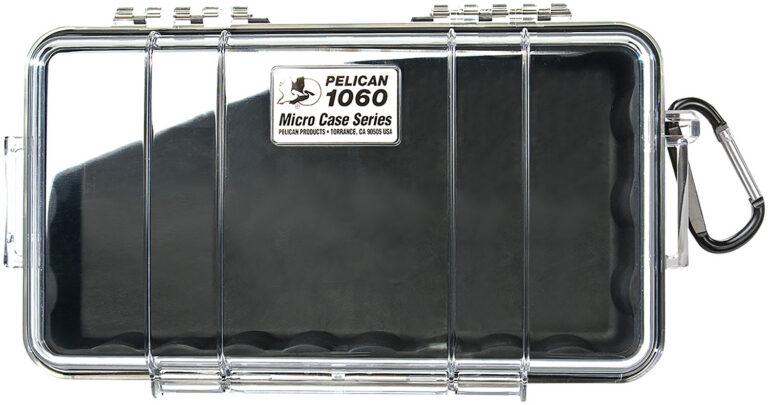 Pelican 1060025100 Micro Case  Black/Clear Polycarbonate 9.88″ Long