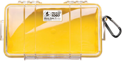 Pelican 1060027100 Micro Case  Yellow/Clear Polycarbonate 9.88″ Long