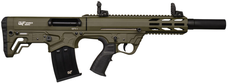 Gforce Arms GFY11220ODG GFY-1 USA 12 Gauge Semi-Auto 3″ 5+1 18.50″ Black Threaded Barrel, OD Green Cerakote Aluminum Receiver w/Picatinny Rail, OD Green Bullpup Polymer Stock, Polymer Grip Gforce Arms GFY11220ODG GFY-1 USA 12 Gauge Semi-Auto 3″ 5+1 18.50″ Black Threaded Barrel, OD Green Cerakote Aluminum Receiver w/Picatinny Rail, OD Green Bullpup Polymer Stock, Polymer Grip