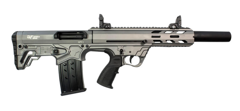 Gforce Arms GFY11220TG GFY-1 USA 12 Gauge Semi-Auto 3″ 5+1 18.50″ Black Threaded Barrel, Tactical Gray Cerakote Aluminum Receiver w/Picatinny Rail, Gray Bullpup Polymer Stock, Polymer Grip Gforce Arms GFY11220TG GFY-1 USA 12 Gauge Semi-Auto 3″ 5+1 18.50″ Black Threaded Barrel, Tactical Gray Cerakote Aluminum Receiver w/Picatinny Rail, Gray Bullpup Polymer Stock, Polymer Grip