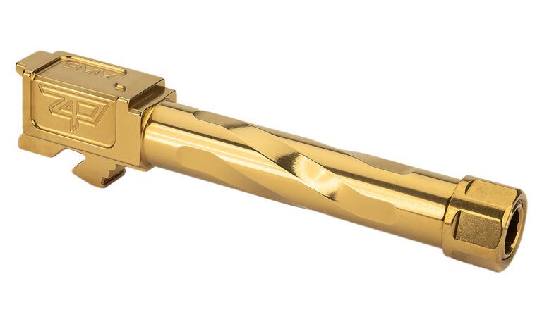 Zaffiri Precision ZP.19BTG 9mm Luger 4.50″ Threaded Gold TiN Stainless Steel, Fits Glock 19 Zaffiri Precision ZP.19BTG 9mm Luger 4.50″ Threaded Gold TiN Stainless Steel, Fits Glock 19