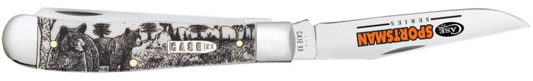 Case 81223 Sportsman Trapper 3.24″ Clip/3.27″Spey Folding Plain Mirror Polished Tru-Sharp SS Blade, Bear Wildlife Engraving Natural Bone Handle Case 81223 Sportsman Trapper 3.24″ Clip/3.27″Spey Folding Plain Mirror Polished Tru-Sharp SS Blade, Bear Wildlife Engraving Natural Bone Handle