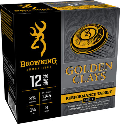 Browning Ammo BGC128 Golden Clays  12Gauge 2.75″ 1 1/8oz 8Shot 25 Per Box/10 Case