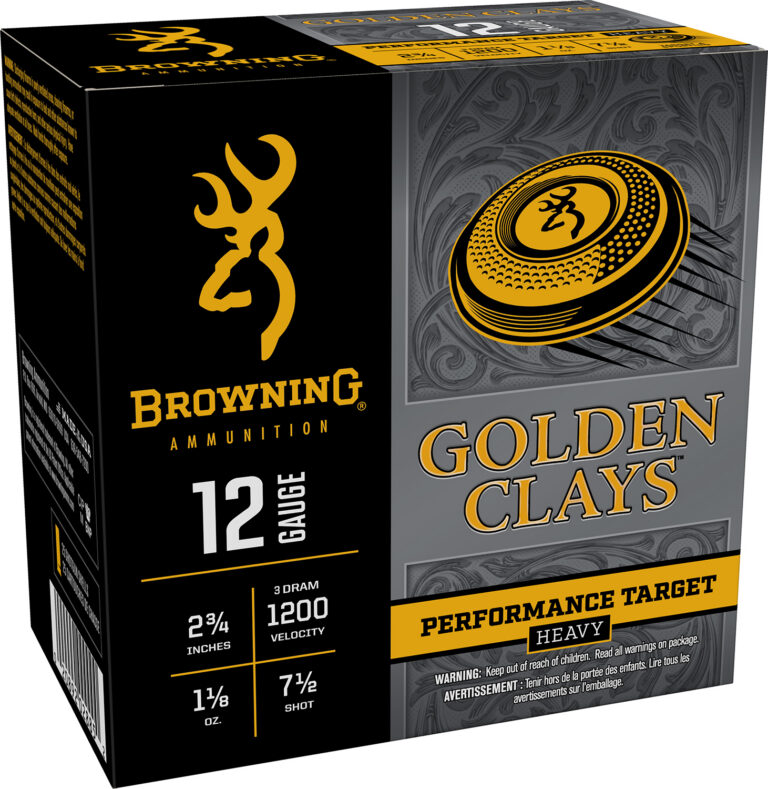 Browning Ammo BGC12M7 Golden Clays  12Gauge 2.75″ 1 1/8oz 7.5Shot 25 Per Box/10 Case
