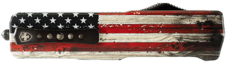 Templar Knife MZWUS121 Premium Weighted Small 3″ OTF Dagger Plain Black Oxide Stonewashed Powder Coated D2 Steel Blade, 4.50″ Painted Wood Grain US Flag Aluminum Zinc Alloy Handle Templar Knife MZWUS121 Premium Weighted Small 3″ OTF Dagger Plain Black Oxide Stonewashed Powder Coated D2 Steel Blade, 4.50″ Painted Wood Grain US Flag Aluminum Zinc Alloy Handle