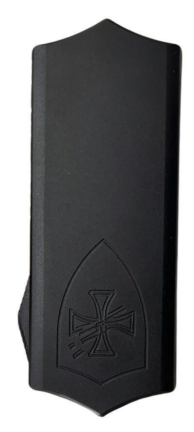 Templar Knife  Excalibur Money Clip 1.90″ OTF Plain Black Oxide Stonewashed Powder Coated D2 Steel Blade, 3.37″ Black Aluminum Handle