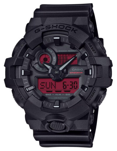 GSHOCK GA700BBR1ACR  ANALOG DIGITAL BLK/RED