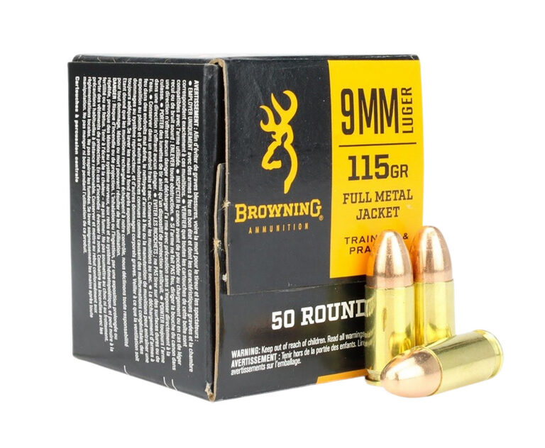 Browning Ammo B1918000939mm Luger 115gr Full Metal Jacket 50 Per Box/20 Case Browning Ammo B1918000939mm Luger 115gr Full Metal Jacket 50 Per Box/20 Case